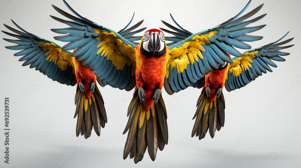 Obraz premium red and yellow macaw HD 8K wallpaper Stock Photographic Image 