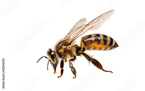 Pollination in Motion Bees Flight on a White or Clear Surface PNG Transparent Background © Usama