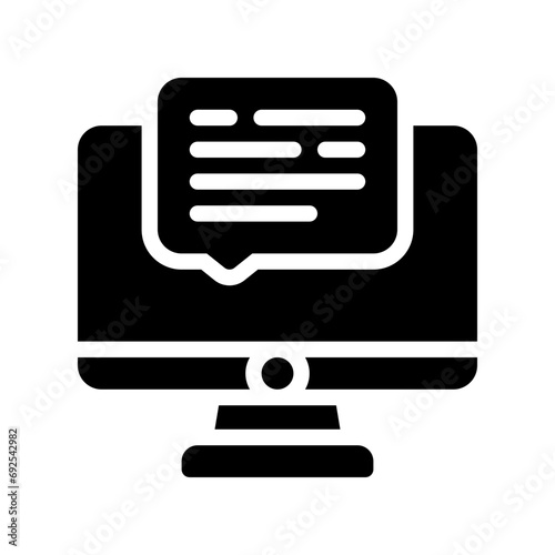 communication glyph icon