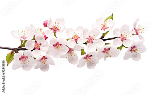 Spring Elegance Vibrant Cherry Blossom Display on a White or Clear Surface PNG Transparent Background