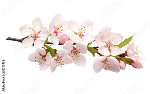 Spring Elegance Vibrant Cherry Blossom Display on a White or Clear Surface PNG Transparent Background