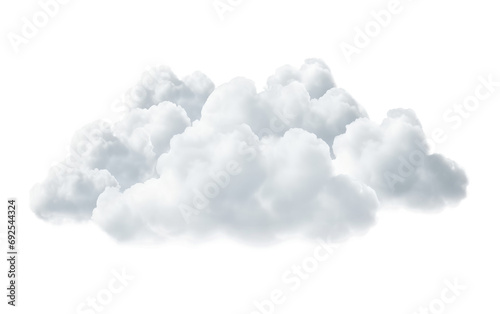 Ethereal Sky Pure White Cloudscape on a White or Clear Surface PNG Transparent Background