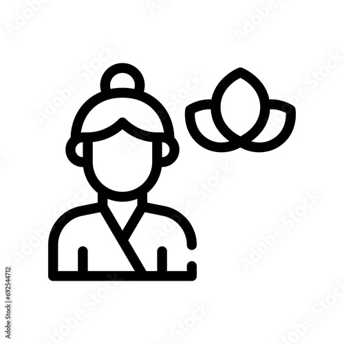 massagist line icon