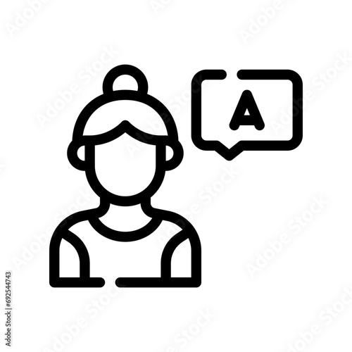 translator line icon