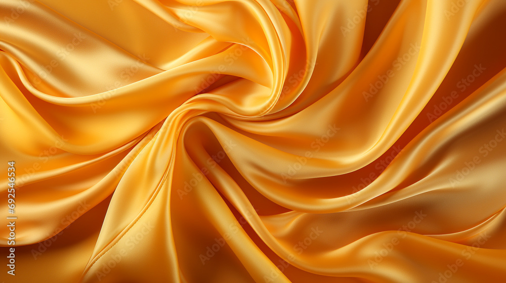 Fototapeta premium A smooth, elegant golden silk background in retro style. The fabric is smooth and shiny, with a subtle sheen.