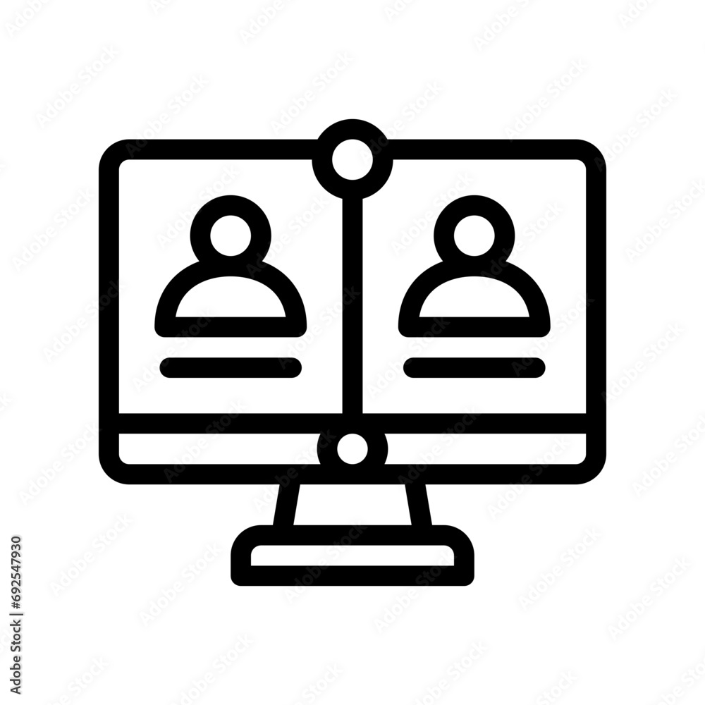 online interview line icon online interview line icon