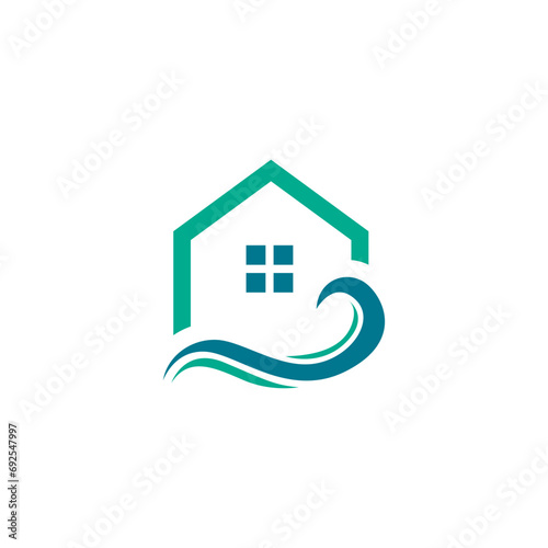 Ventilation House Logo Design Vector 