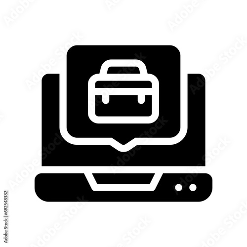 job seeking glyph icon
