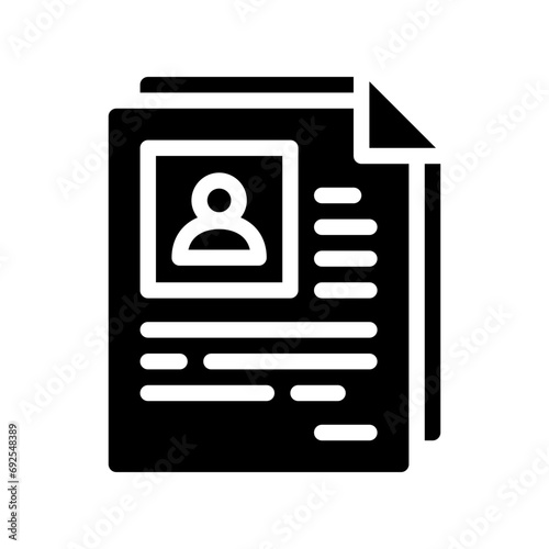 curriculum vitae glyph icon