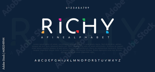 Richy crypto colorful stylish small alphabet letter logo design. photo