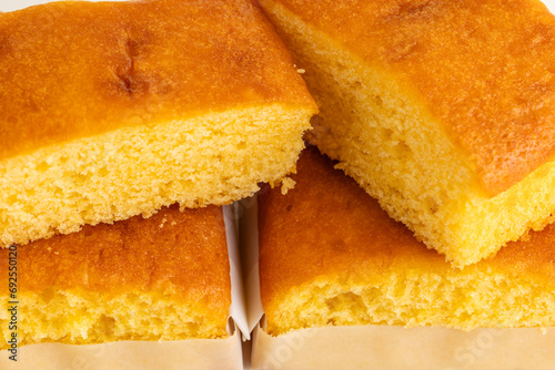 Photos sobaos pasiegos, typical sweet from Cantabria in Spain, ready to eat for breakfa