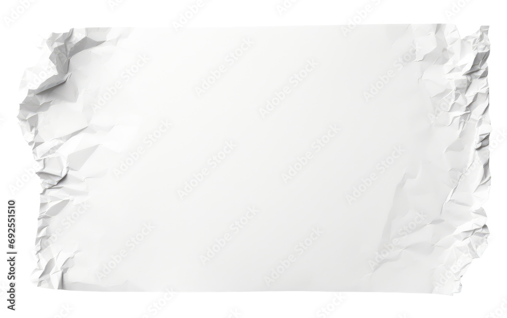 Obraz premium Torn Thoughts Fragmented Note Paper on a White or Clear Surface PNG Transparent Background