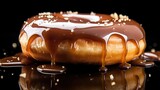 chocolate delicious donut food illustration vanilla sugar, fried bakery, dessert treat chocolate delicious donut food