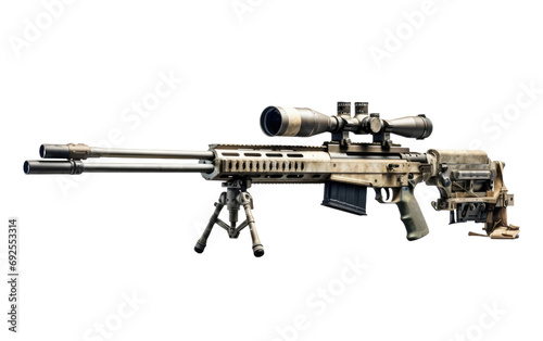 Authentic Sniper Site Precision Focus on a White or Clear Surface PNG Transparent Background