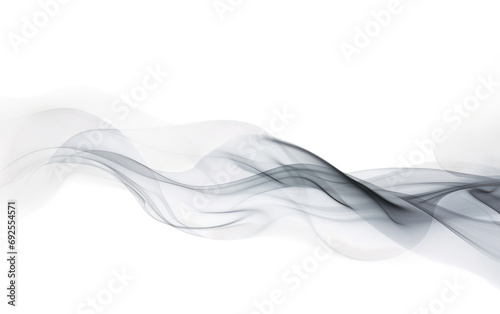 Ethereal Elegance Billowing Black Smoke on a White or Clear Surface PNG Transparent Background