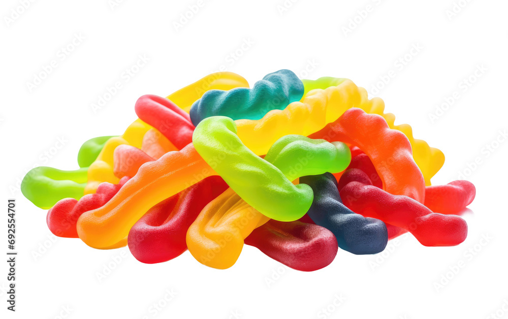 Candy Cascade Gummy Worms Descending Playfully on a White or Clear Surface PNG Transparent Background Candy Cascade Gummy Worms Descending Playfully on a White or Clear Surface PNG Transparent Background