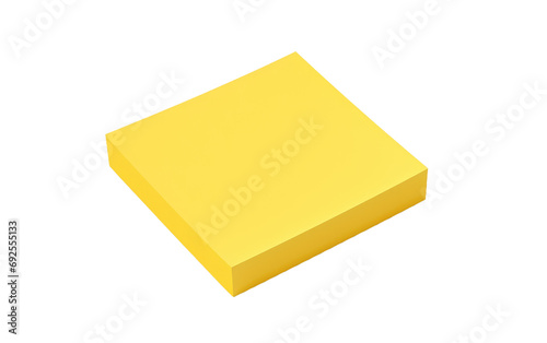 Essential Yellow Reminder Sticky Note on a White or Clear Surface PNG Transparent Background