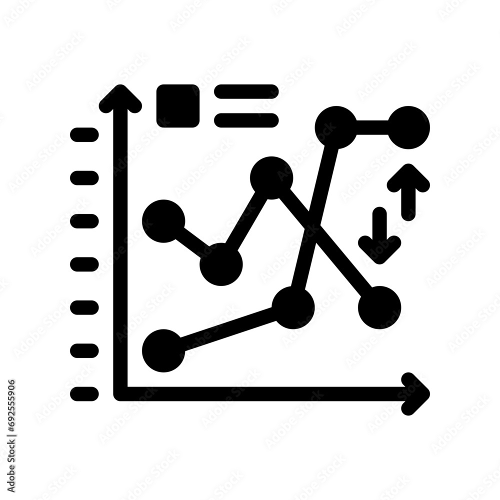 line chart glyph icon line chart glyph icon