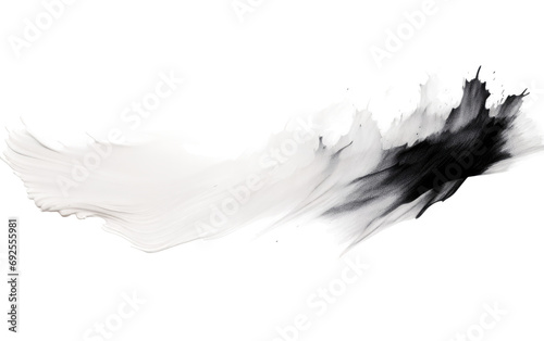 Artistic Flair White Pant Brushwork on a White or Clear Surface PNG Transparent Background