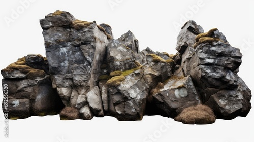 Icelandic rocks Isolated cutout.. Generative AI