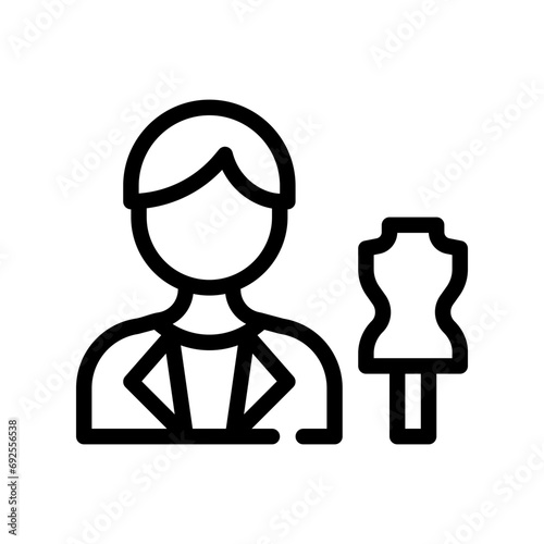 dressmaker line icon
