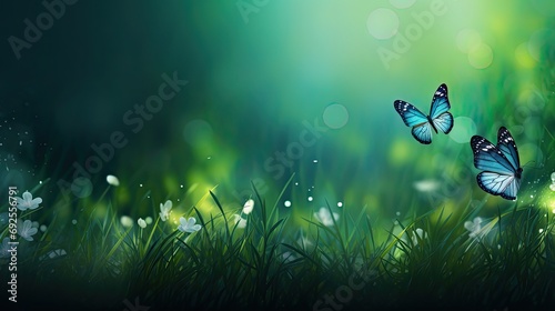 abstract natural background with butterflies © paisorn