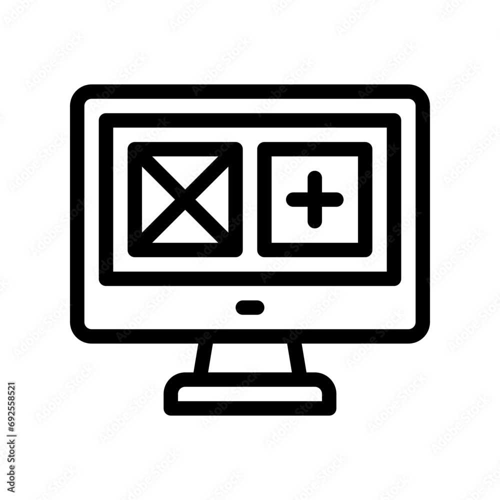 computer line icon computer line icon