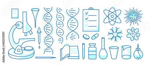 Chemistry and microbiology, dna set. Laboratory
