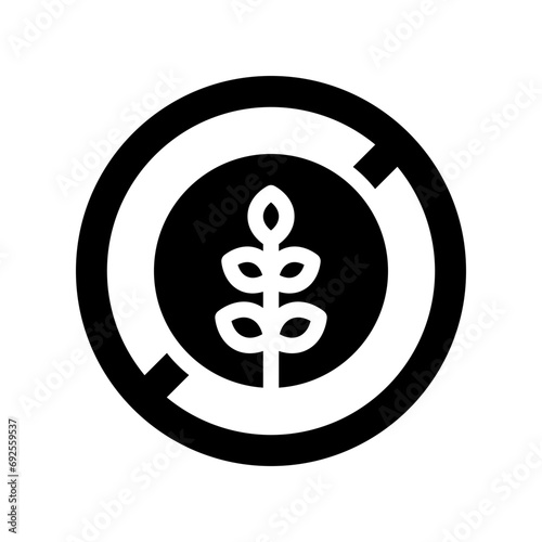 gluten glyph icon