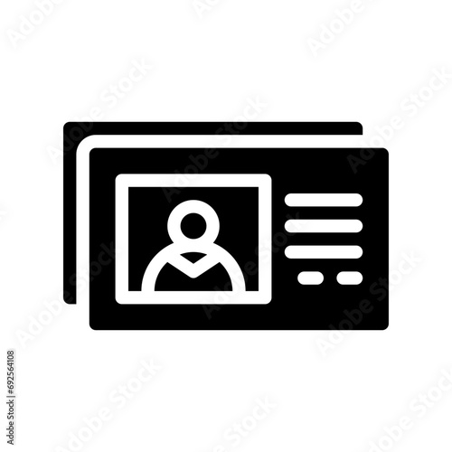 id card glyph icon