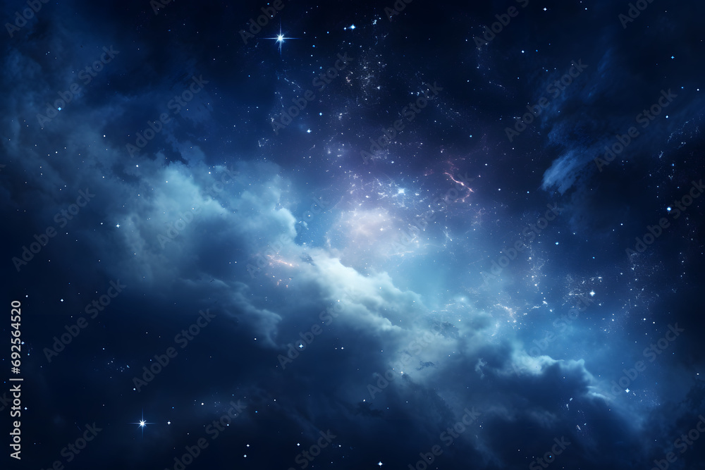 Fototapeta premium Clouds in the sky at night background.