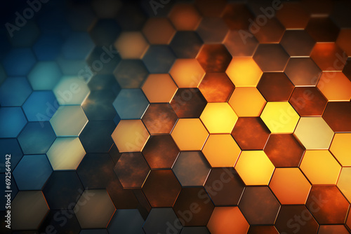 Abstract technology hexagon background.