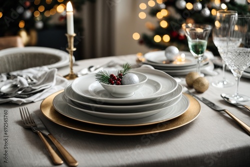  A Joyful Christmas Dinner Table Display photo