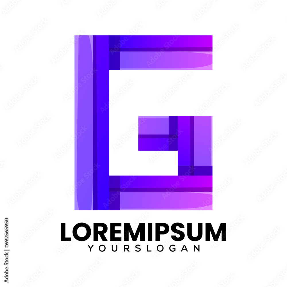 colorful creative letter G icon logo design