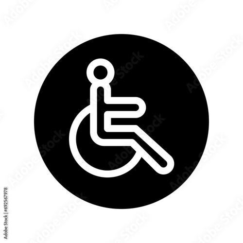 wheelchair glyph icon