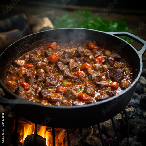 meat in a pan