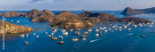 Labuan Bajo Harbour. Where the Komodo Dragon trip begin. Labuan Bajo is a fishing town located at the western end of the large island of Flores in the Nusa Tenggara region of east Indonesia. photo