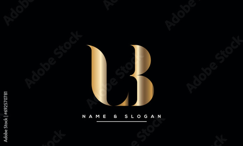 Alphabet letters LB or BL logo monogram