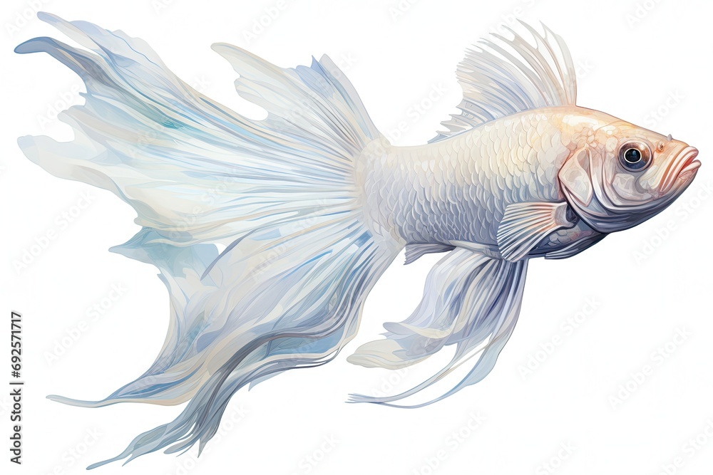 Fototapeta premium fish on white background
