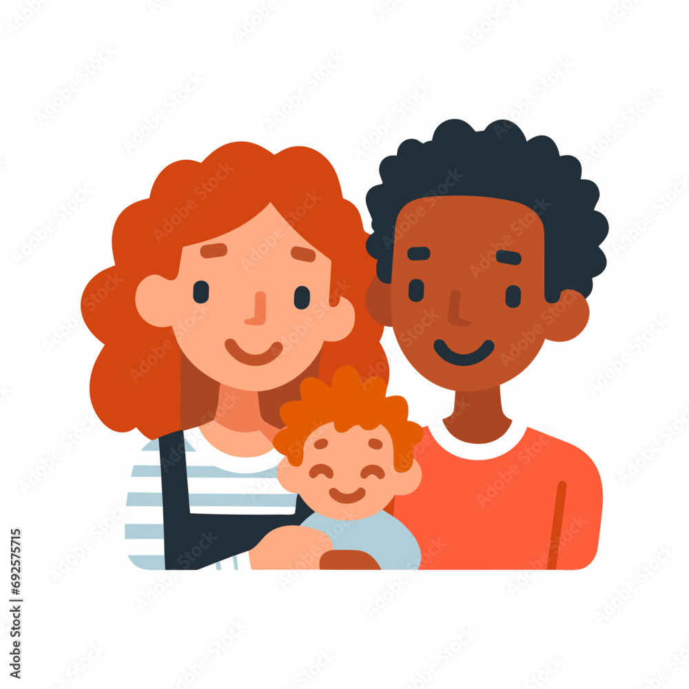 Happy family with kids -family health and wellness -modern flat vector concept digital illustration of a happy family of parents and children, family medical insurance plan Happy family with kids -family health and wellness -modern flat vector concept digital illustration of a happy family of parents and children, family medical insurance plan