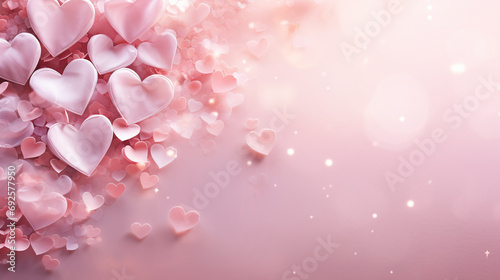 Celebrate love and romance with a beautifully crafted Valentine's Day background featuring hearts and charming details in a soft and inviting pink hue.