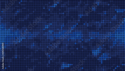 Blue pixel gradient background. Mosaic with background color change. Blue square background. Wallpaper pixels, squares, mosaic, blue, gradient. Vector illustration. photo