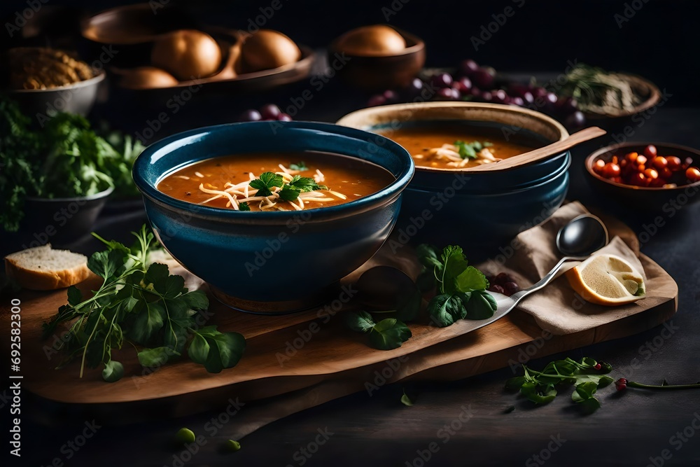 soup with meat and vegetables soup with meat and vegetables