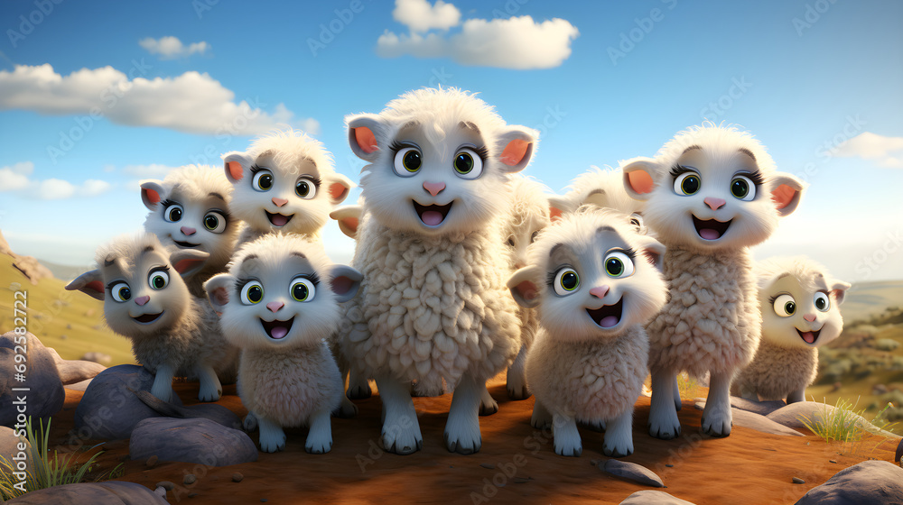 cartoon funny cute sheeps cartoon funny cute sheeps