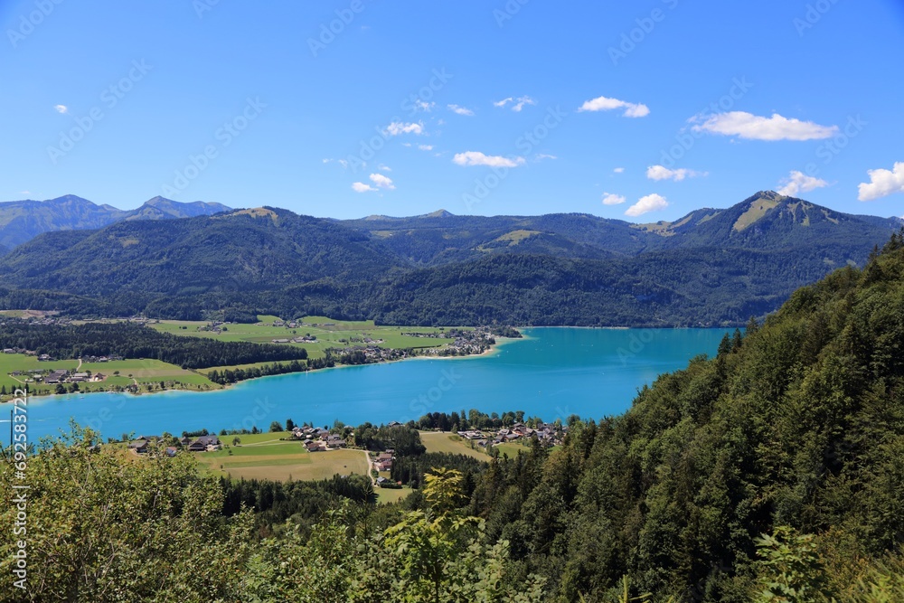 Sunny day in Austrian Alps - Wolfgangsee
