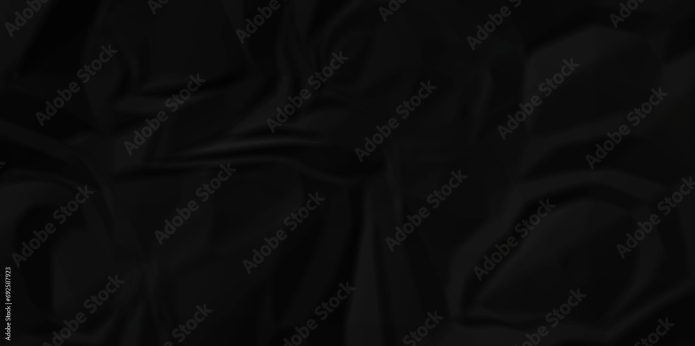 Dark black craft wrinkly paper crumpled texture. black fabric textured crumpled grunge paper background. panorama black paper texture background, crumpled pattern texture background. Dark black craft wrinkly paper crumpled texture. black fabric textured crumpled grunge paper background. panorama black paper texture background, crumpled pattern texture background.