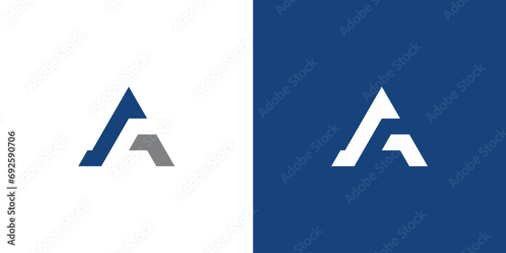 Modern monogram logo design in the form of letters C and A Modern monogram logo design in the form of letters C and A