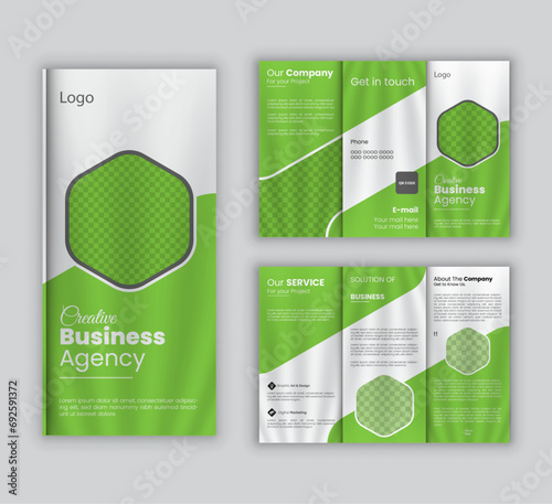 Creative modern business trifold brochur template