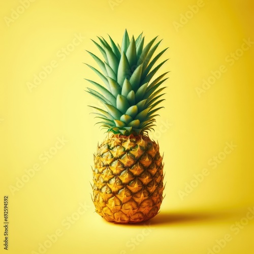 pineapple on a yellow background 