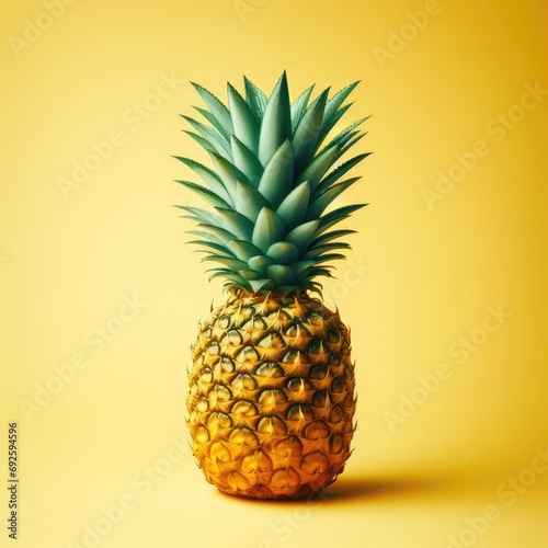pineapple on a yellow background 